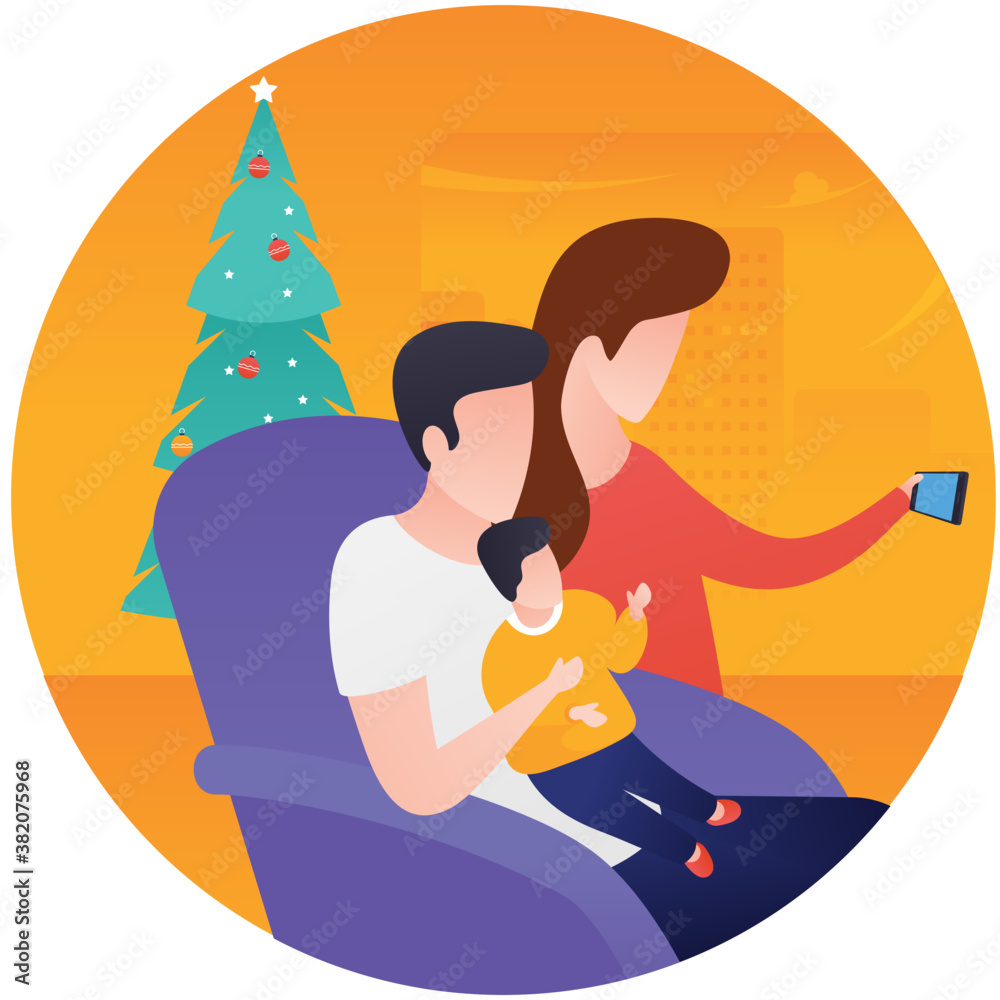 Flat illustration of couples flat icon design
Flat illustration of couples flat icon design