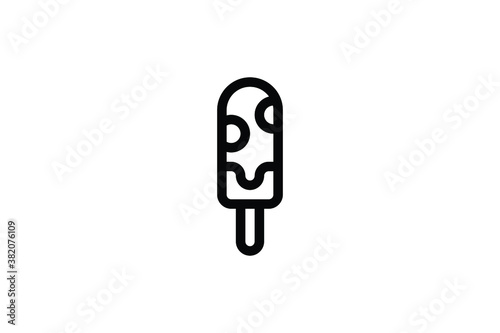 Water Park Outline Icon - Ice Cream