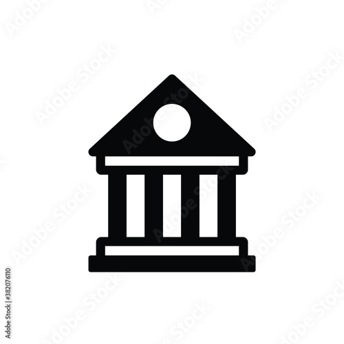 Bank icon vector isolated on white, logo sign and symbol.