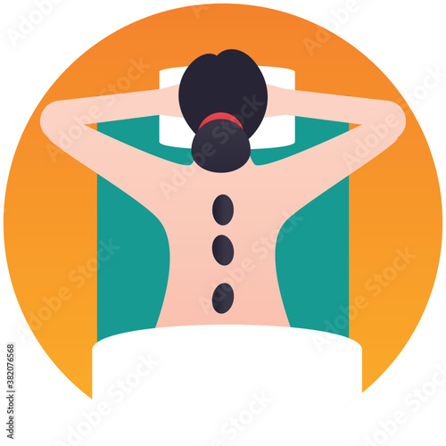 
Spa services, body massage illustration 
