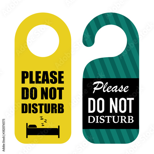 hotel sign, vector hotel hanging sign, do not disturb hanging sign, door hanger icon