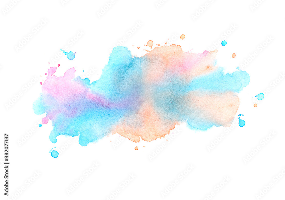 watercolor splashes of paint.