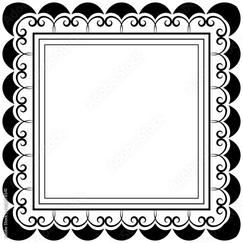 
Line icon design of square frame 
