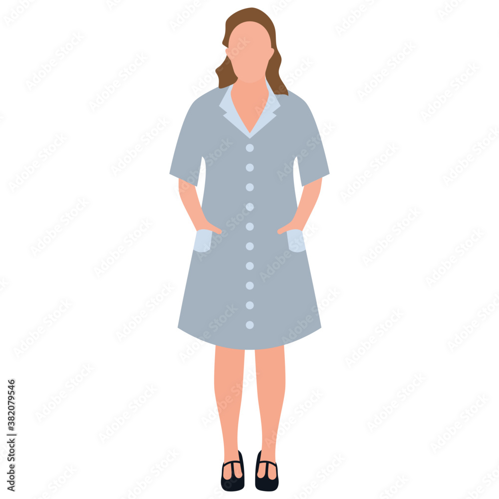 female avatar standing flat icon design
female avatar standing flat icon design