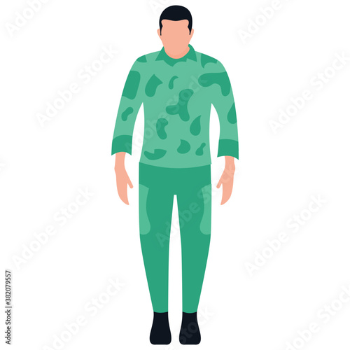 
Male avatar standing flat icon design 
