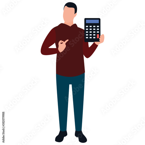 
Accountant concept flat icon design 
