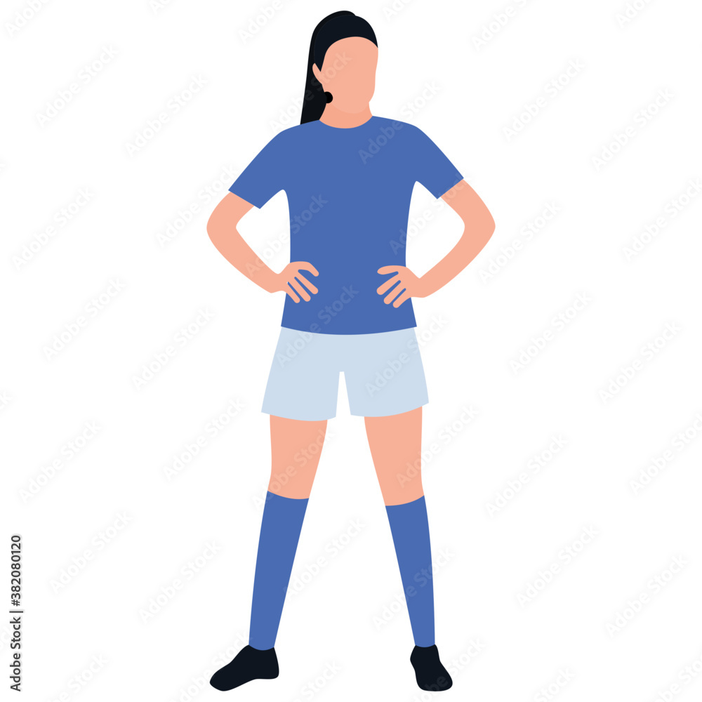 Sports women wearing uniform, female player symbol
Sports women wearing uniform, female player symbol