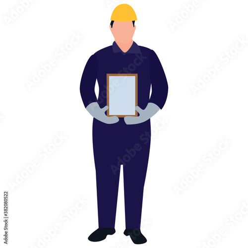 
Salesperson labour flat icon design 
