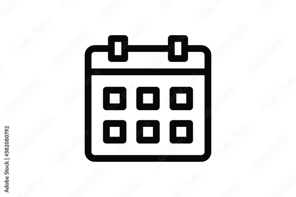 School Outline Icon - Calendar School Outline Icon - Calendar