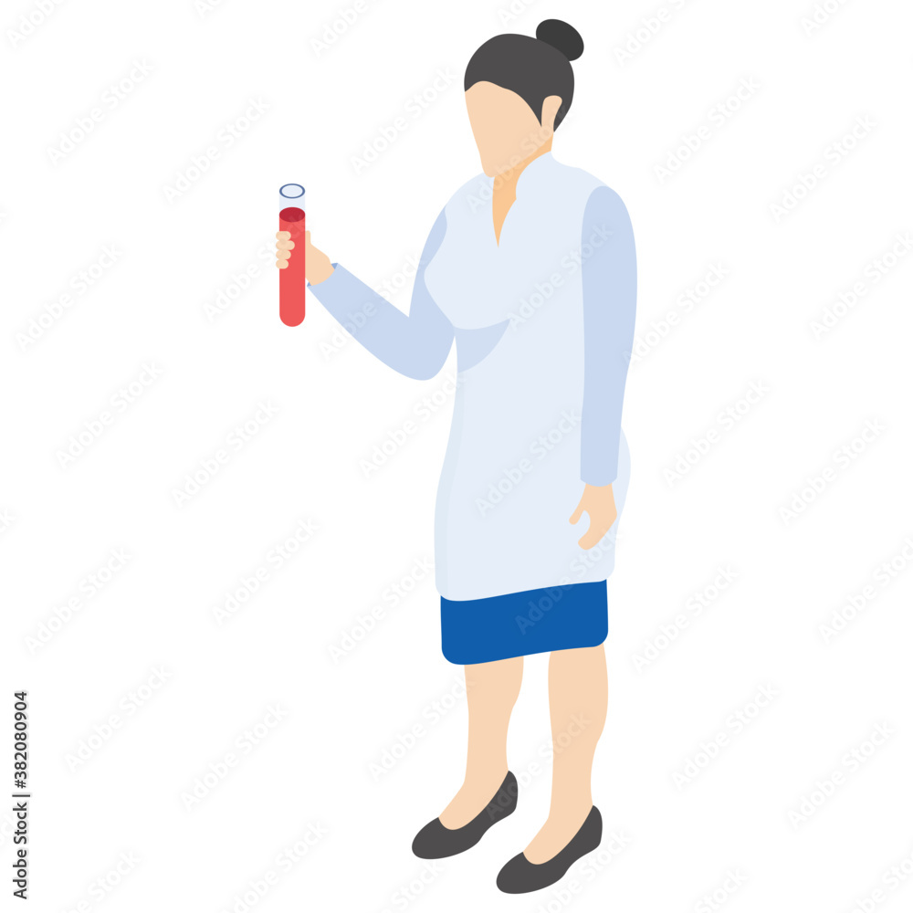 Chemistry flask isometric icon design
Chemistry flask isometric icon design