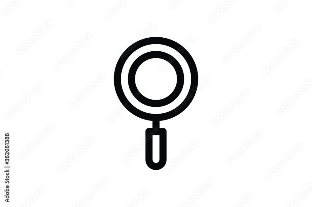 School Outline Icon - Magnifying Glass School Outline Icon - Magnifying Glass