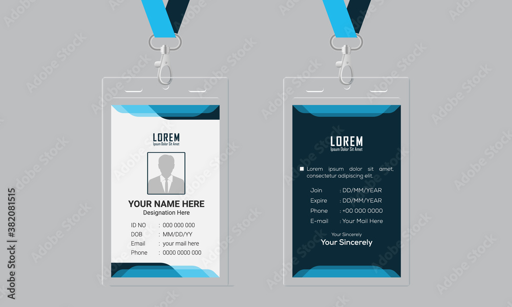 Id card design template ,clean and smooth Id card design template ,clean and smooth