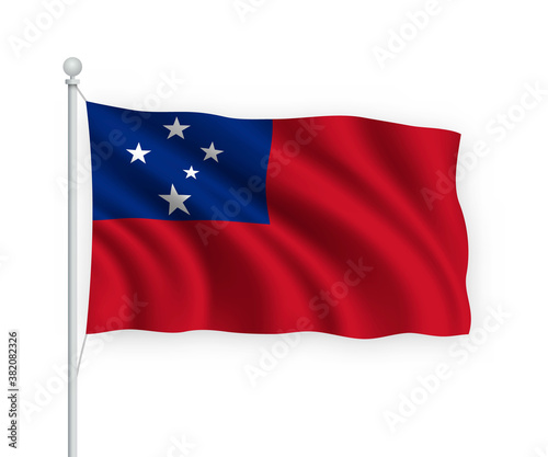 Free Download 3d waving flag Samoa Isolated on white background. - GFXLoad