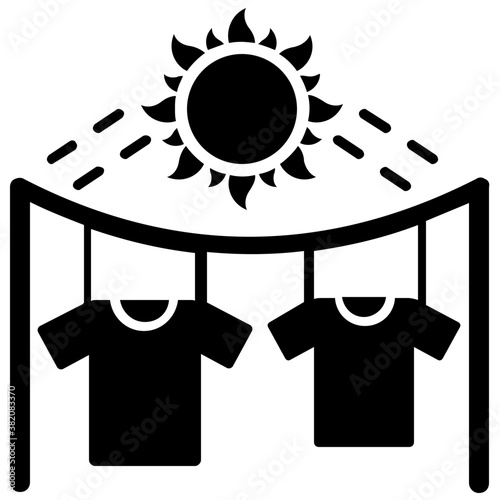 
Clothes in a sunlight for drying 
