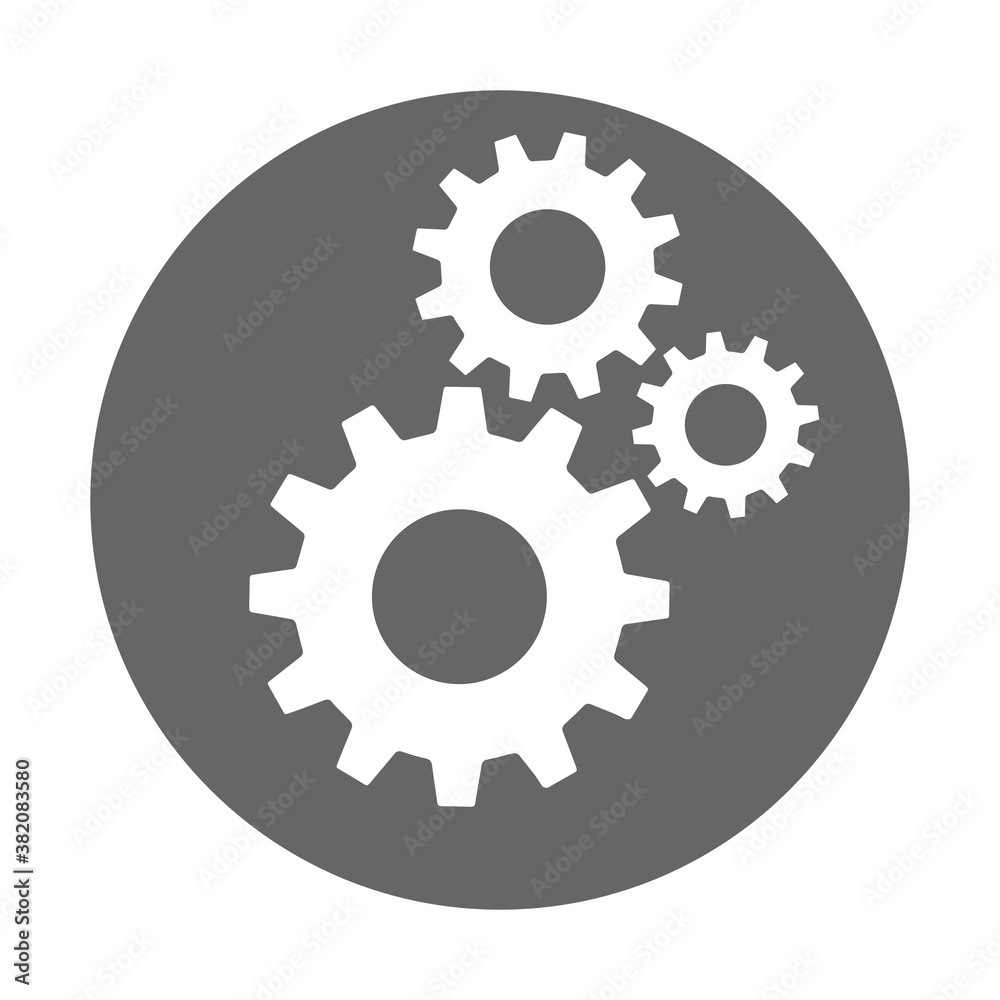 Simple gears sign simple icon of work tools Simple gears sign simple icon of work tools