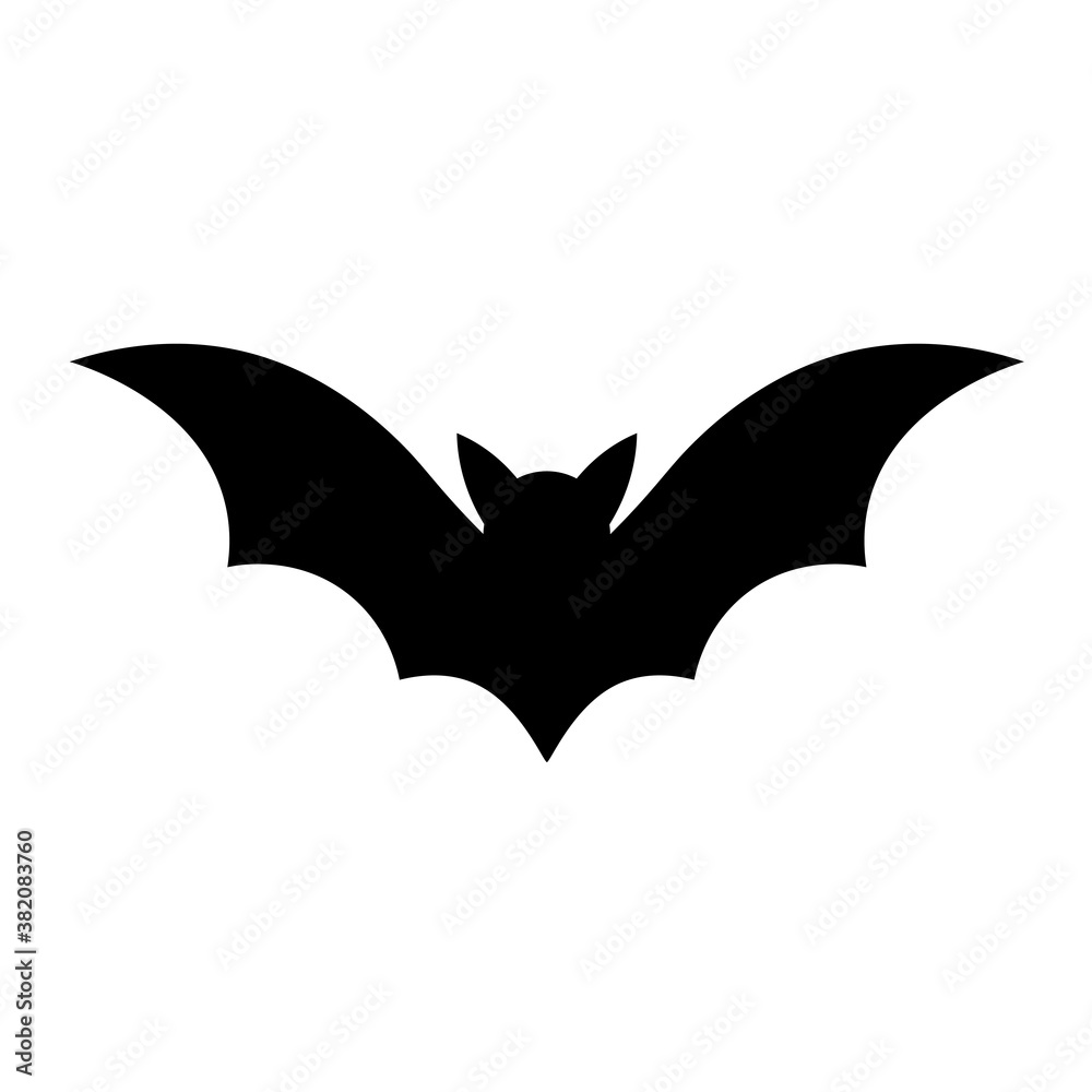 Simple illustration of bat silhouette for halloween day greeting cards Simple illustration of bat silhouette for halloween day greeting cards