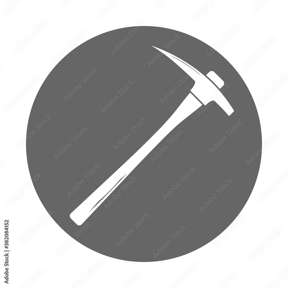 Simple mining pickaxe equipment tool isolated symbol Simple mining pickaxe equipment tool isolated symbol