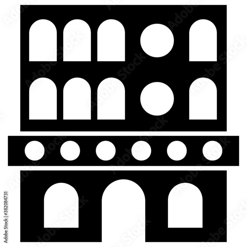 
An ancient building in italy rome depicting italian landmark 
