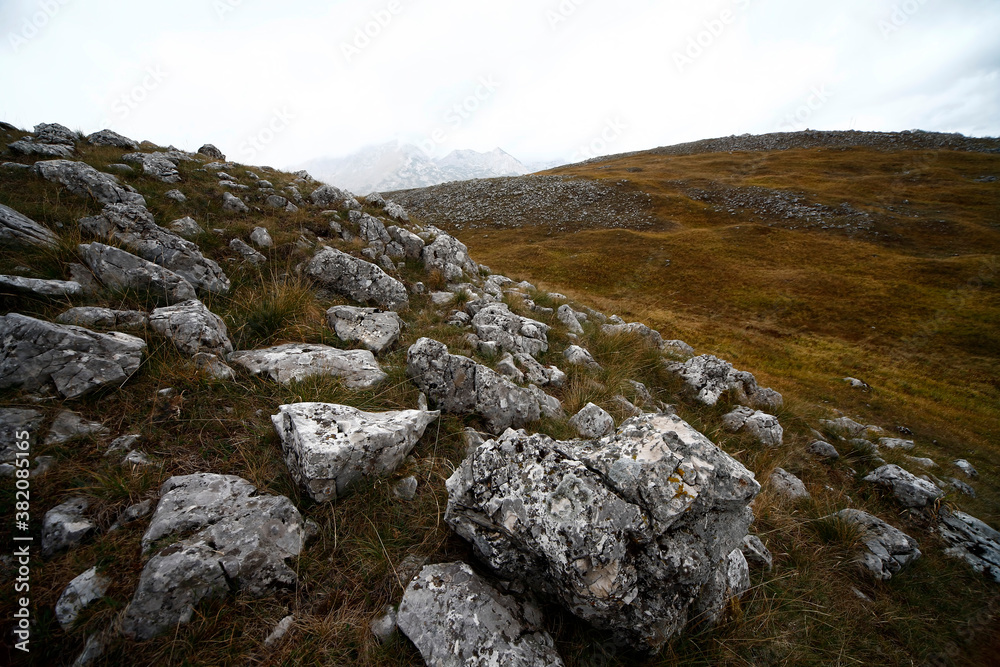 Colorful mountain landscape. Autumn in the mountains. Colorful mountain landscape. Autumn in the mountains.