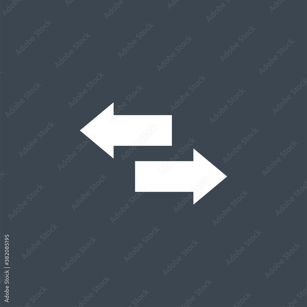 Arows related vector glyph icon. Isolated on black background. Vector illustration.