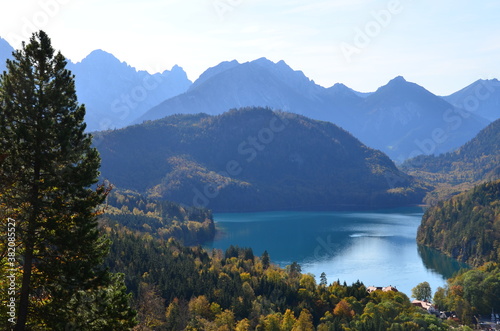 Idyllic mountain landscape with a fantastic view of a mountain lake