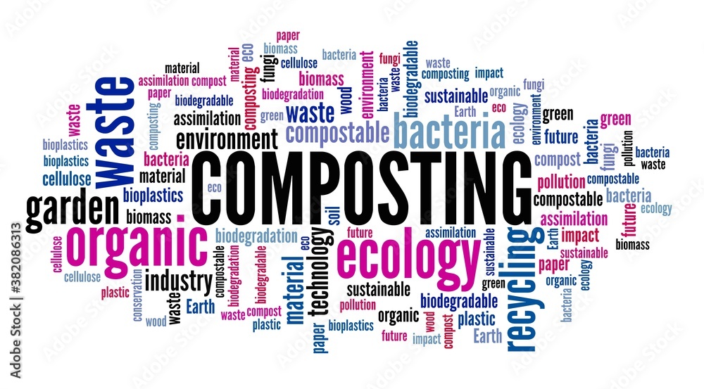 Obraz premium Composting words collage
