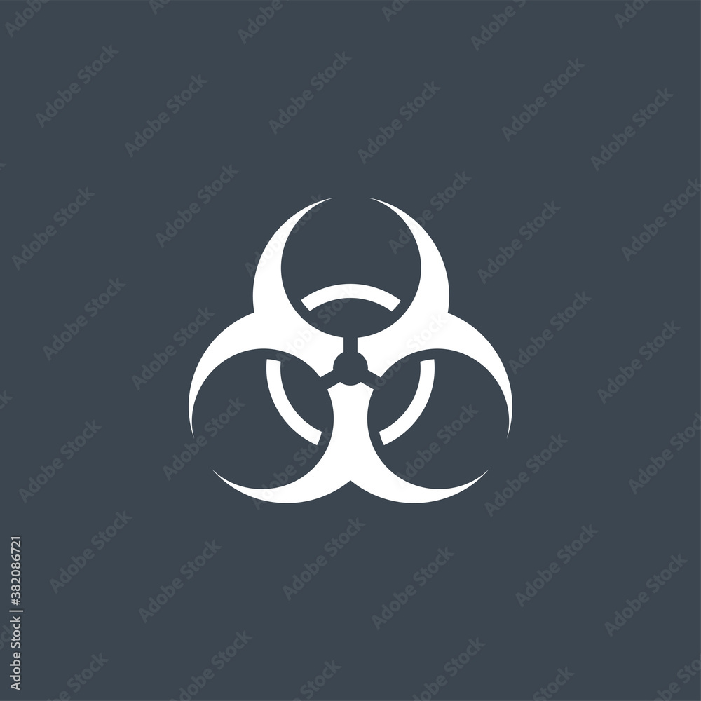 Biological Hazard related vector glyph icon. Isolated onblack background. Vector illustration. Biological Hazard related vector glyph icon. Isolated onblack background. Vector illustration.