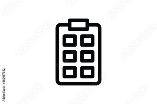 School Outline Icon - Palette