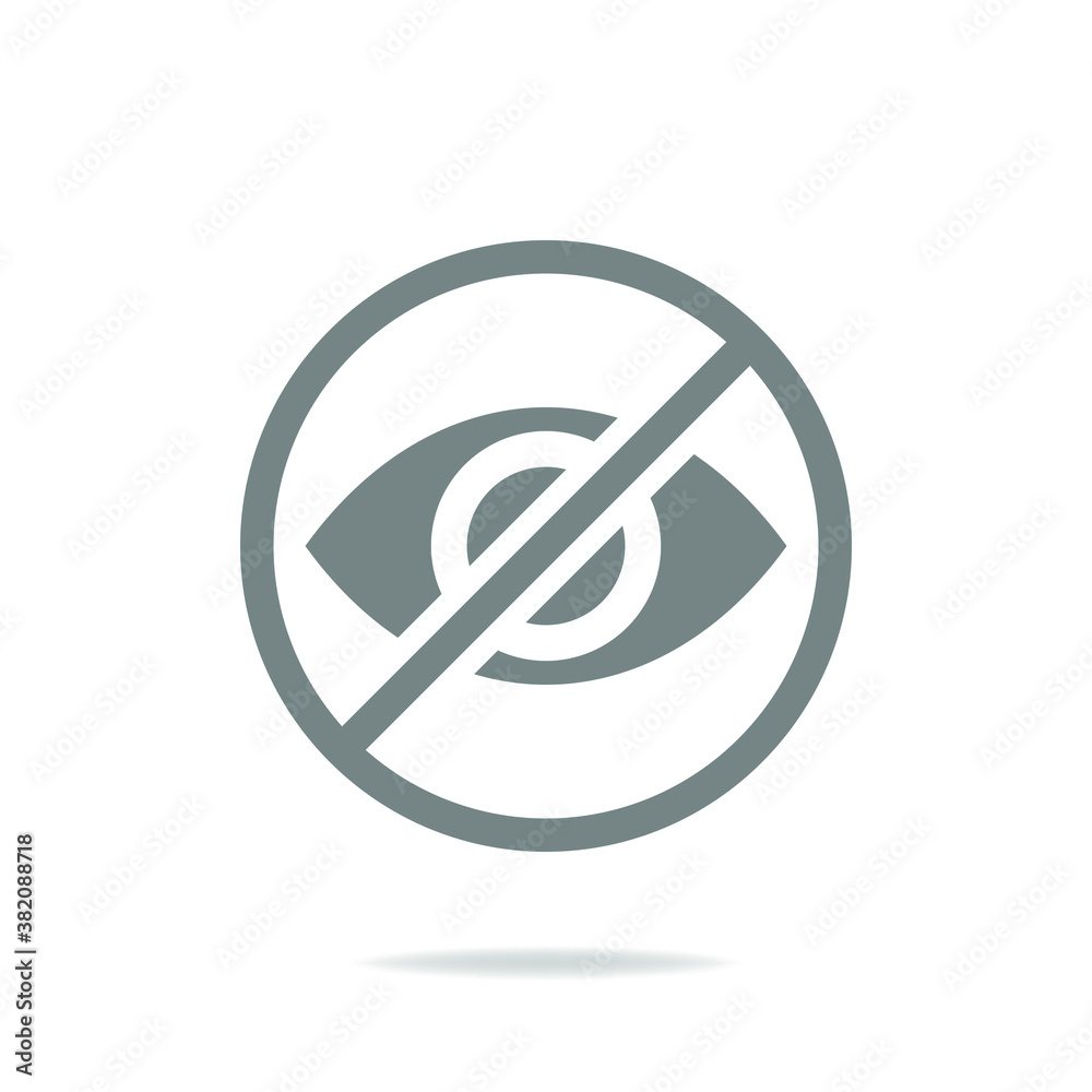Invisible icon. Hide symbol concept isolated. Vector illustration Invisible icon. Hide symbol concept isolated. Vector illustration
