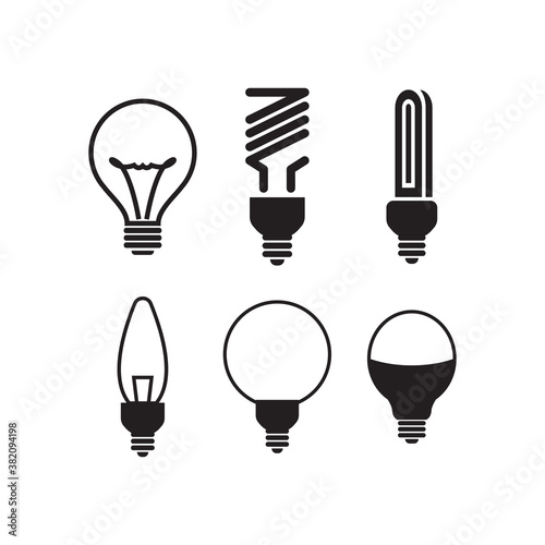 Lamp icon design template vector isolated illustration