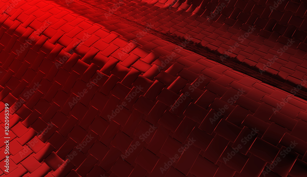 3d rendering. modern dark red metal square tiles background. 3d rendering. modern dark red metal square tiles background.