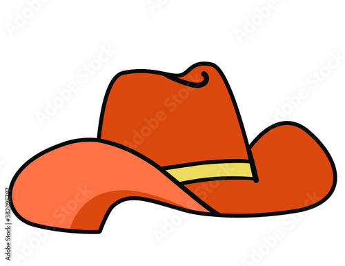 Cowboy hat. Vector Western hat illustration isolated on white background for design
