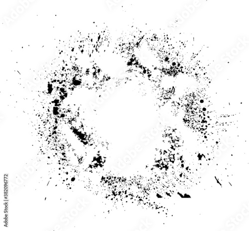 Circle Brush Stroke Border Frame . Grunge Element for your Design .