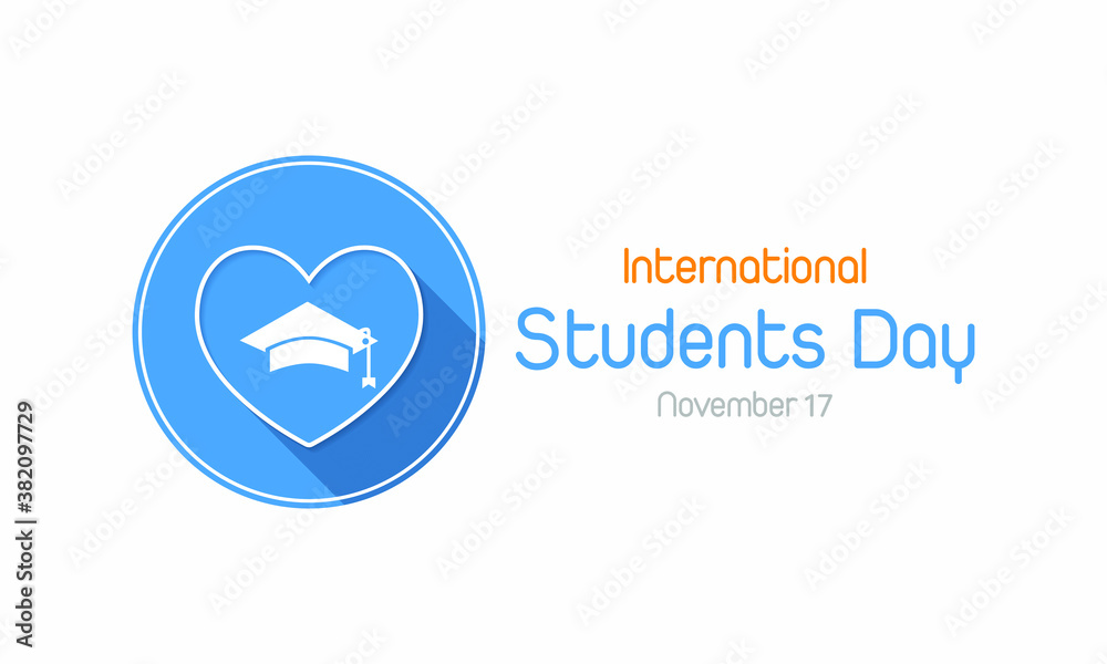 Vector illustration on the theme of International Students Day which is an international observance of the student community, held annually on November 17 across the globe. Vector illustration on the theme of International Students Day which is an international observance of the student community, held annually on November 17 across the globe.