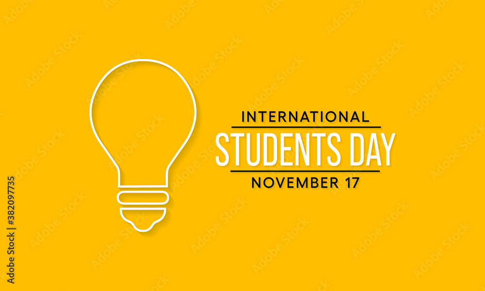 Vector illustration on the theme of International Students Day which is an international observance of the student community, held annually on November 17 across the globe. Vector illustration on the theme of International Students Day which is an international observance of the student community, held annually on November 17 across the globe.