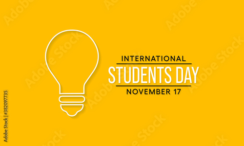 Vector illustration on the theme of International Students Day which is an international observance of the student community, held annually on November 17 across the globe.