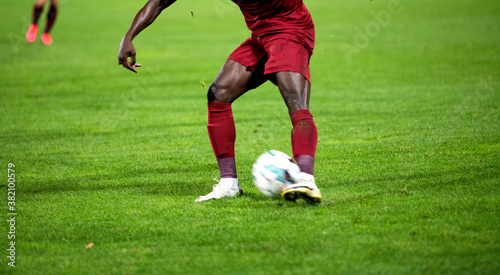 banner of soccer game players fighting for football