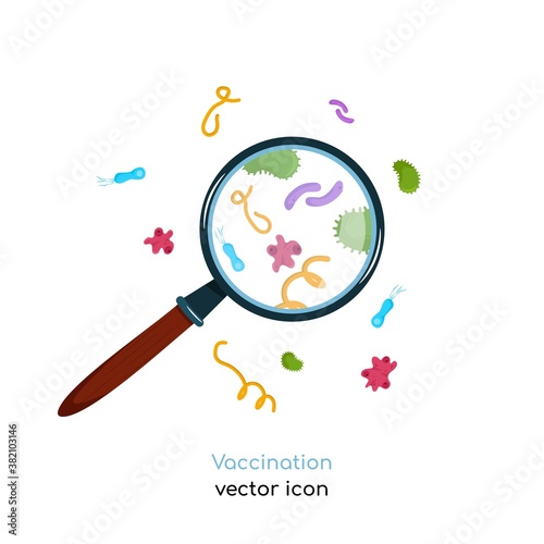 Bacterias in lens image
