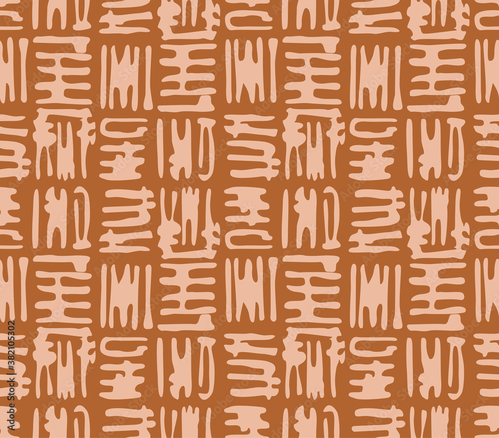 Fototapeta premium Japanese Tribal Line Tile Vector Seamless Pattern