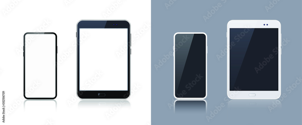 Technological Gadgets on Dark and White Background . Isolated Vector Elements Technological Gadgets on Dark and White Background . Isolated Vector Elements