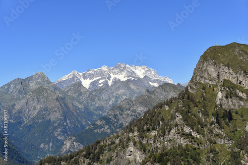 Monte Rosa seen from Cima Massero in the Valsesia valley