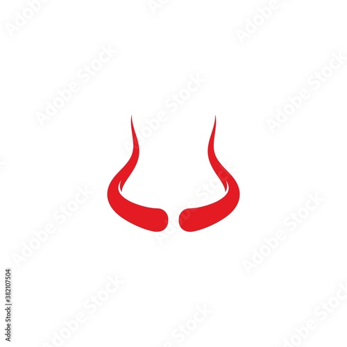 Devil horn logo vector illustration