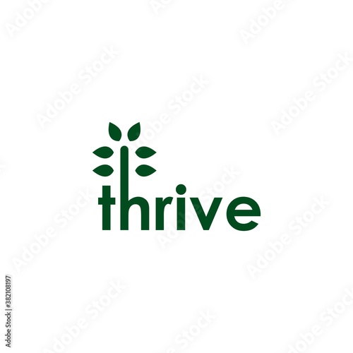 Thrive Logo Vector Tree Natural Design