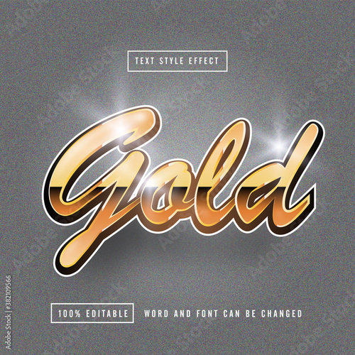 gold chrome Text effect premium free download