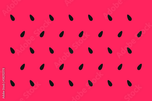 A red vector abstract texture of watermelon. Fruit texture.