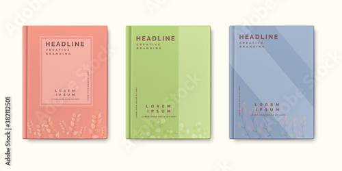   Minimal template nature book cover modern design.