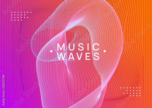 Night music flyer. Electro dance dj. Electronic sound fest. Techno trance party. Club event poster. 