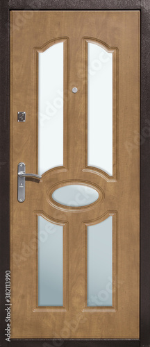 Wallpaper Mural Model of entrance metal door isolated on white background Torontodigital.ca