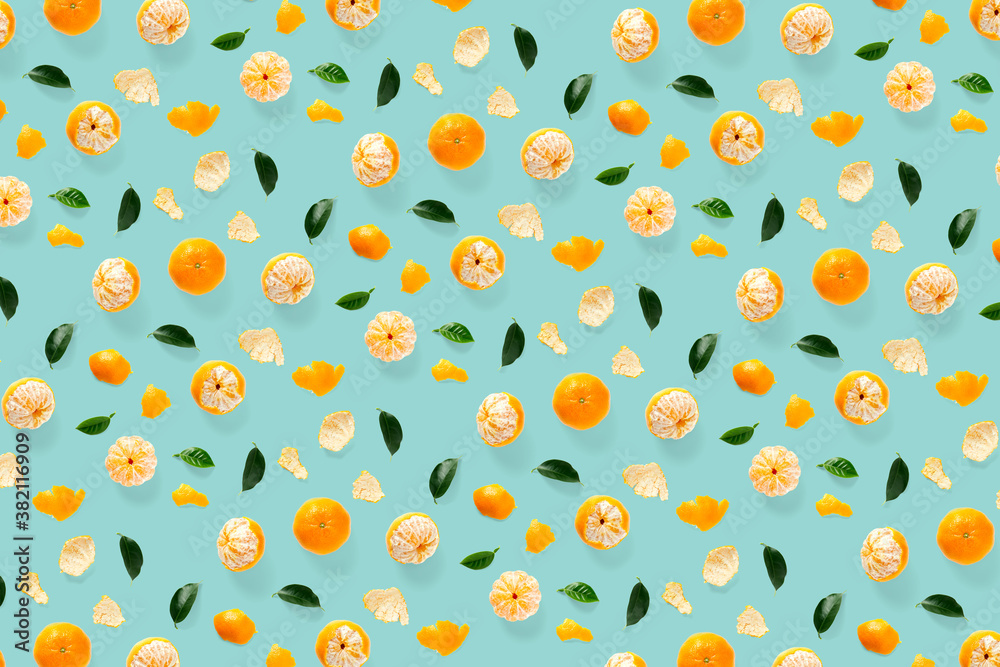 Isolated tangerine citrus collection background with leaves. Tangerines or mandarin orange fruits on blue background. mandarine orange background. Isolated tangerine citrus collection background with leaves. Tangerines or mandarin orange fruits on blue background. mandarine orange background.