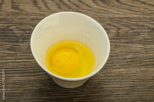 Raw Chicken egg in the bowl